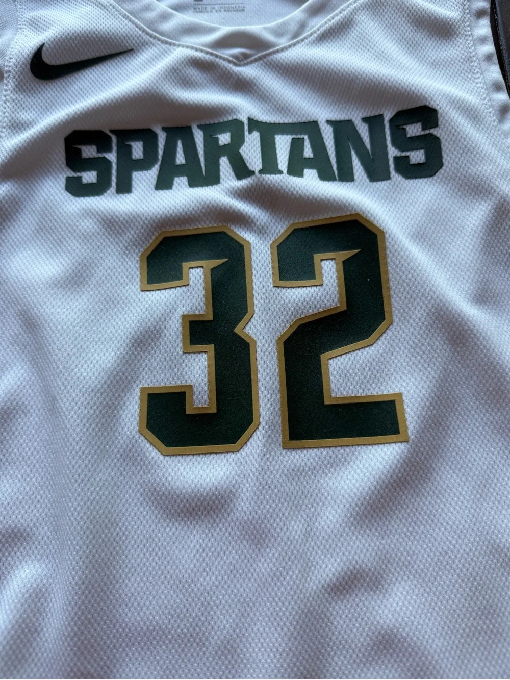 Nike White Basketball Jersey with Black Label